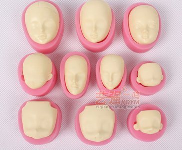 Silicone Face Molds,3d Silicone Face Mold,fondant Cake Decorating Tools Set N2
