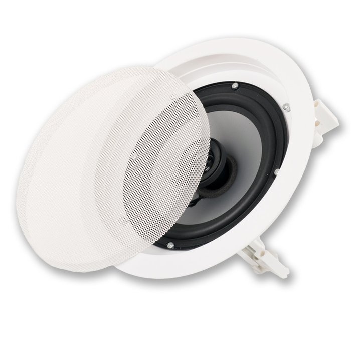 Acoustic Audio CS-ic62 6.5-Inch Round 2 Way Speaker (White)