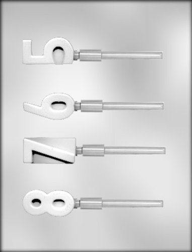 CK Products 2-Inch Number Sucker 5-6-7-8 Chocolate Mold