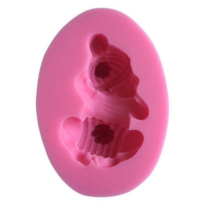 FLY 3D Sleeping Baby Silicone Fondant Mold Cake Decorating,Pink N3