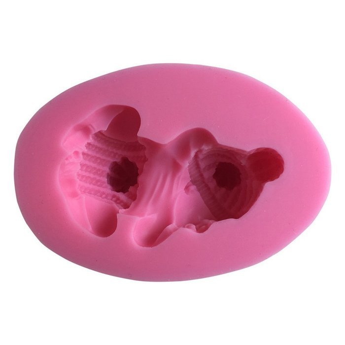 FLY 3D Sleeping Baby Silicone Fondant Mold Cake Decorating,Pink N4