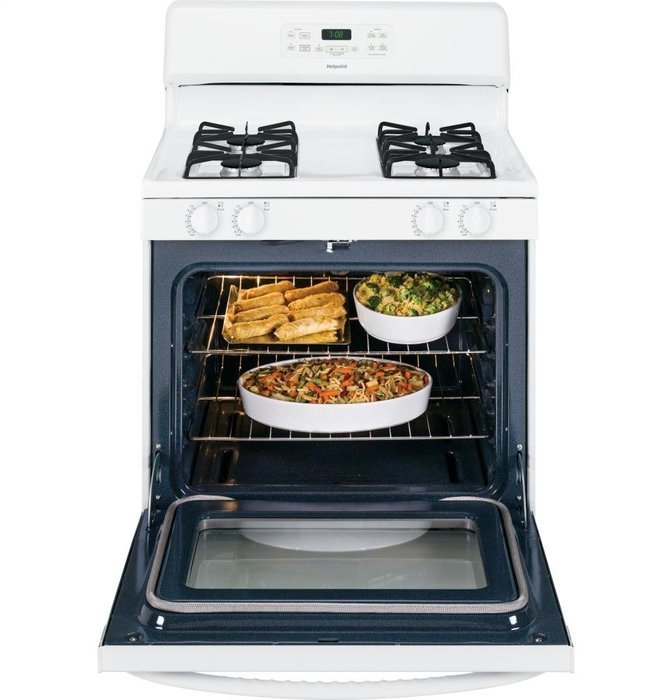 4.8 Cu. Ft. Gas Self Cleaning Range Color: White N3