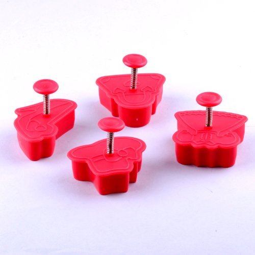 Ostart 4x 3D Girl Stuff Fondant Cake Biscuit Sugarcraft Plunger Cutter Craft Mold Tool N2