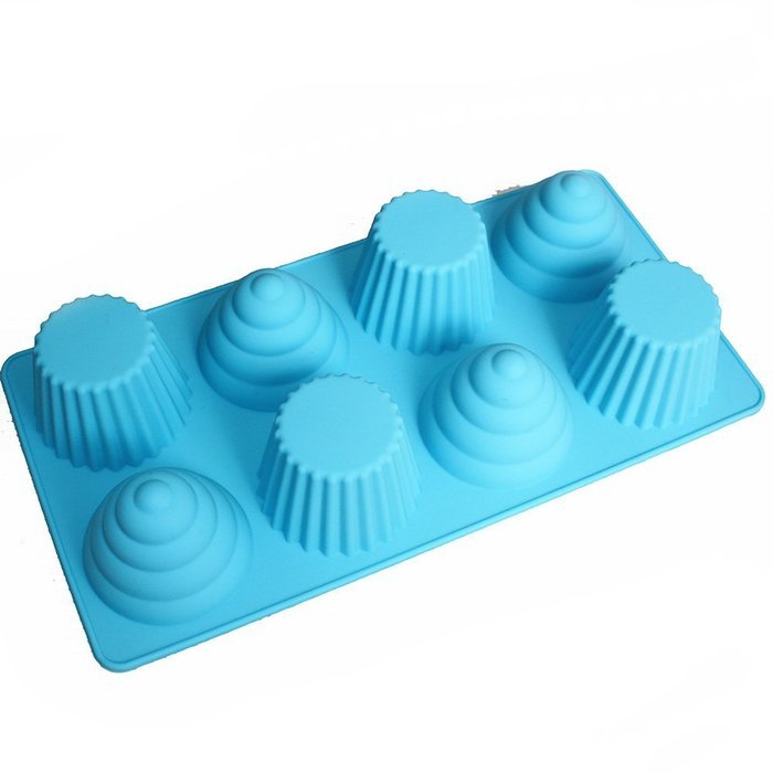 X-Haibei Great Ice Cream Cone Cupcake Soap Pan Bakeware 8-cavity Tray N2