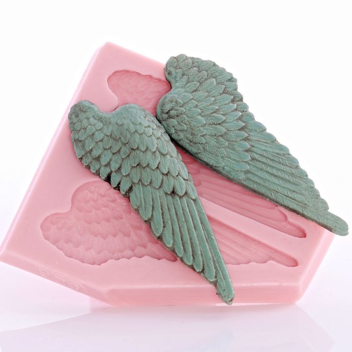 Angel Wing Silicone Mold Food Safe Fondant, Candy, Gum Paste,. Craft or Jewelry Mold Resin, Clay, Flexible and... N5