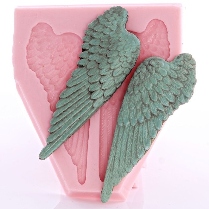 Angel Wing Silicone Mold Food Safe Fondant, Candy, Gum Paste,. Craft or Jewelry Mold Resin, Clay, Flexible and... N6