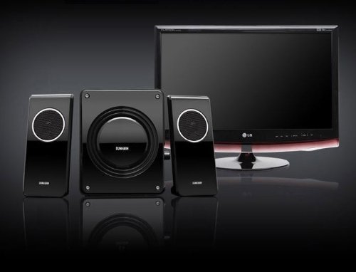 Durherm DR-S20 2.1 Glossy Surface Luxury Design Subwoofer Speaker System Equipped with Microphone and Headphone... N7
