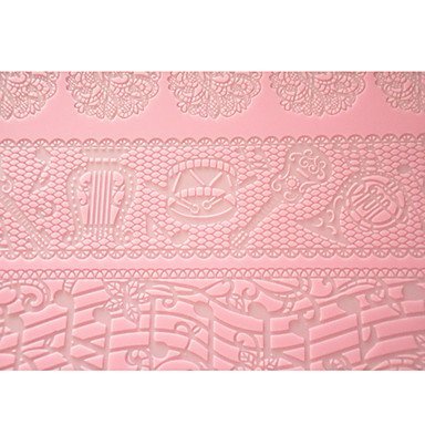 Sher FOUR-C Cake Supplies Lace Silicone Mold Embossing Mat for Cake Lace,Baking Pad Lace Mat Decorating Tools... N2