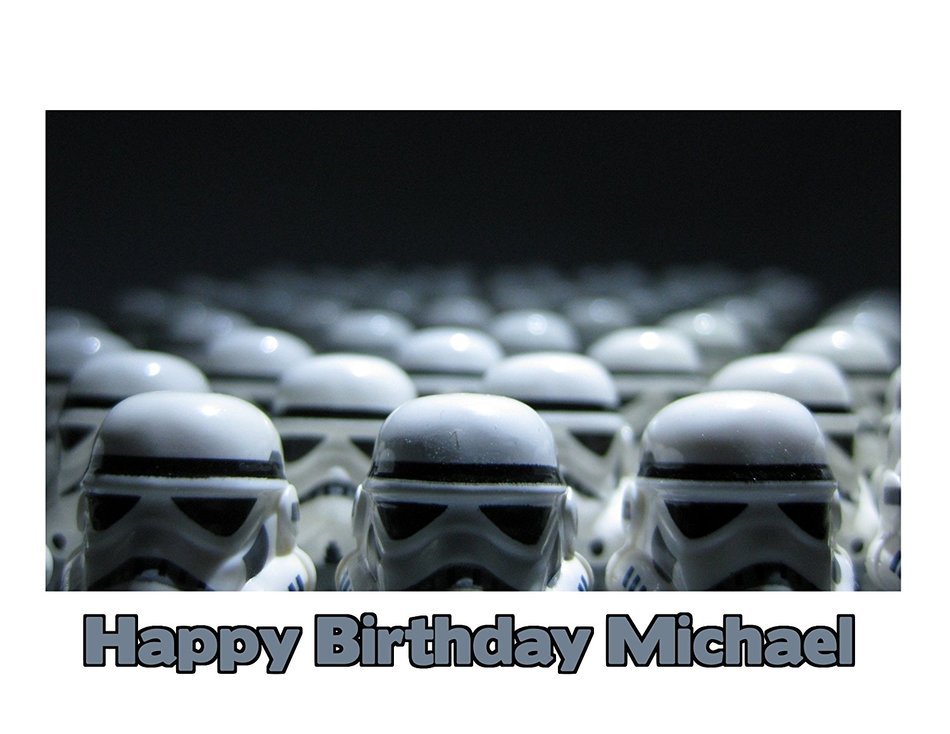 Lego Star Wars Stormtrooper Image Photo Cake Topper Sheet Personalized Custom Customized Birthday Party - 1/4... N2