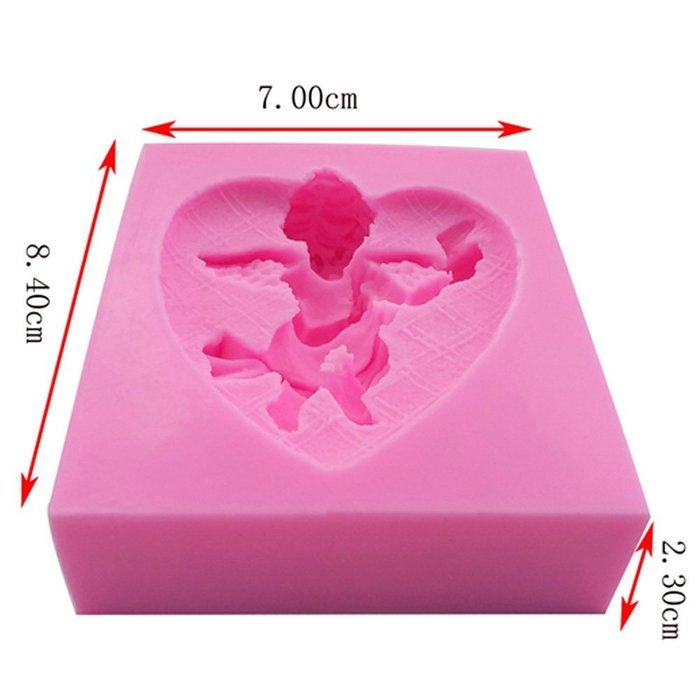 WYD 3D Baby Angel Fondant Cake Mold,Handmade Soap Mold,Cake Mold Decorating (Cross Pigeon Angel) N12