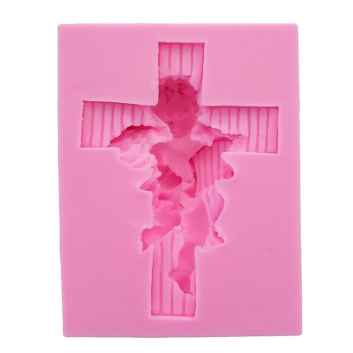 WYD 3D Baby Angel Fondant Cake Mold,Handmade Soap Mold,Cake Mold Decorating (Cross Pigeon Angel) N15