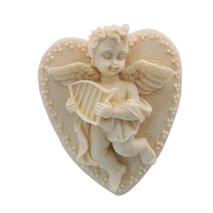 WYD 3D Baby Angel Fondant Cake Mold,Handmade Soap Mold,Cake Mold Decorating (Cross Pigeon Angel) N17