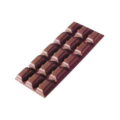Fat Daddio's Polycarbonate 15-Square Bar Candy Mold 3-Bars Per Tray