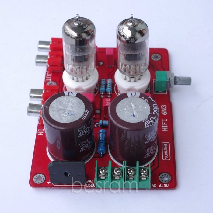 Buffer 6N3 Tube power Pre-amplifier board 220V/110V 450V/220UF no Transformer N4