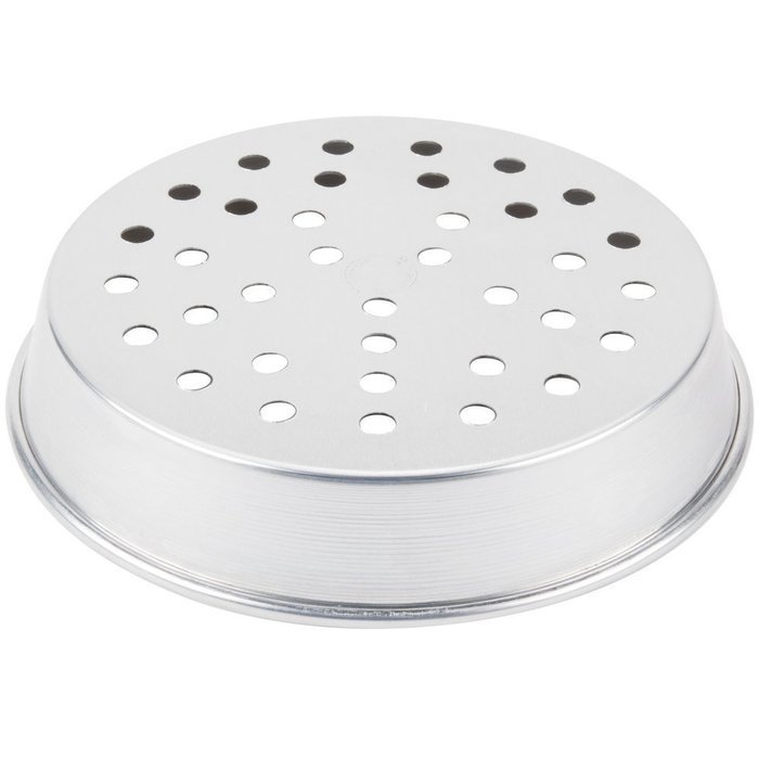 American Metalcraft A90091.5P 9" x 1 1/2" Perforated Standard Weight Aluminum Tapered / Nesting Pizza Pan N2