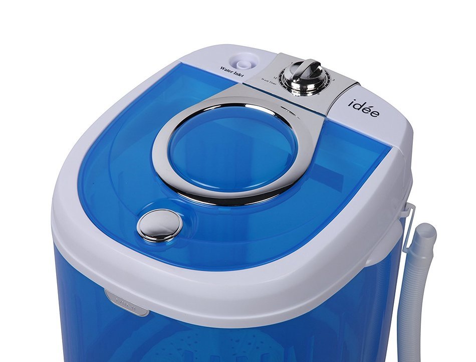 id&eacute;e HCWM01WE Portable Single Tub 5.5 lb Capacity Semi-Automatic Mini Washer, Blue/White