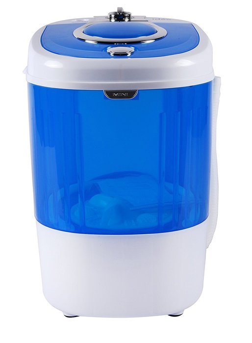 id&eacute;e HCWM01WE Portable Single Tub 5.5 lb Capacity Semi-Automatic Mini Washer, Blue/White N2