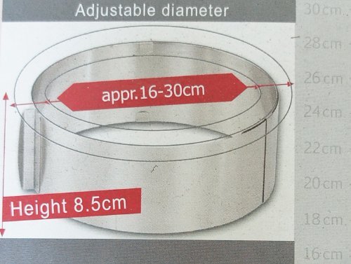Chris's Home Cake Pan Baking Tools Set Adjustable Cake Pan Cake Mold Size Retractable Stainless Steel Circle Mousse... N6