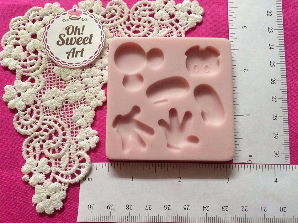 Complete Mickey Mouse Silicone Cupcake Toppers Mold By Oh! Sweet Art FDA Approved for Food N2