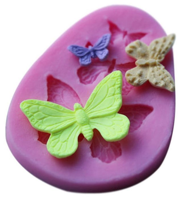 Whosee Style#4 3D Silicone Mold Fondant Cake Chocolate Decor Baking Mold Random Color N30