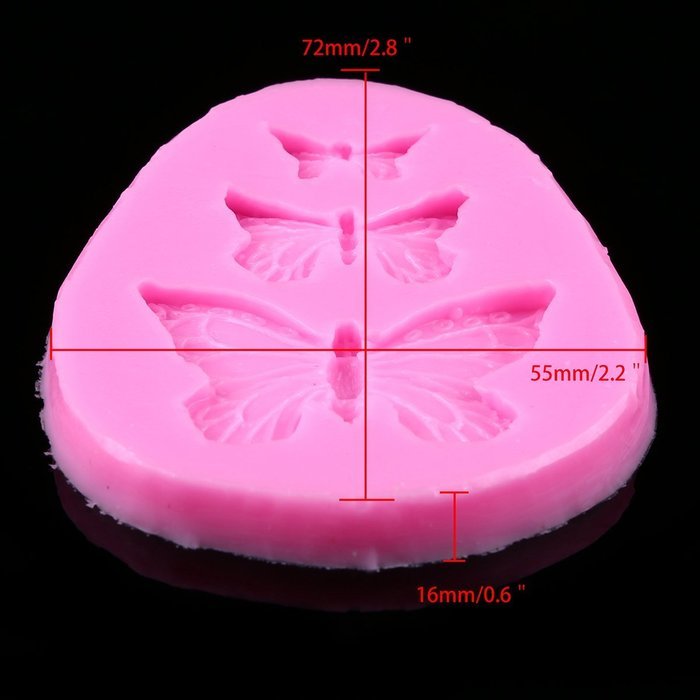 Whosee Style#4 3D Silicone Mold Fondant Cake Chocolate Decor Baking Mold Random Color N31