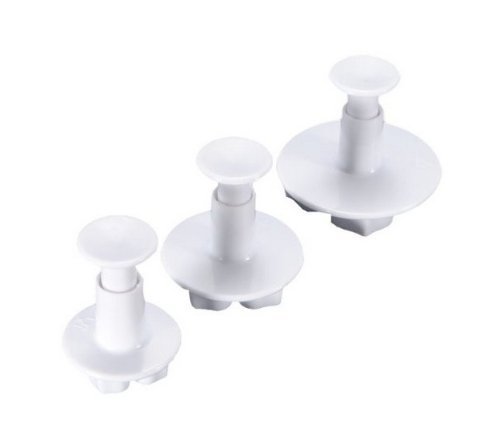 Autek 3pcs Hydrangea Veined Laurustinus Flower Cake Sugarcraft Fondant Plunger Cutters(3DMold-51) N3