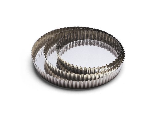 World Cuisine Tin Plate Fluted Tart Mold 11 Inch x 1 Inch