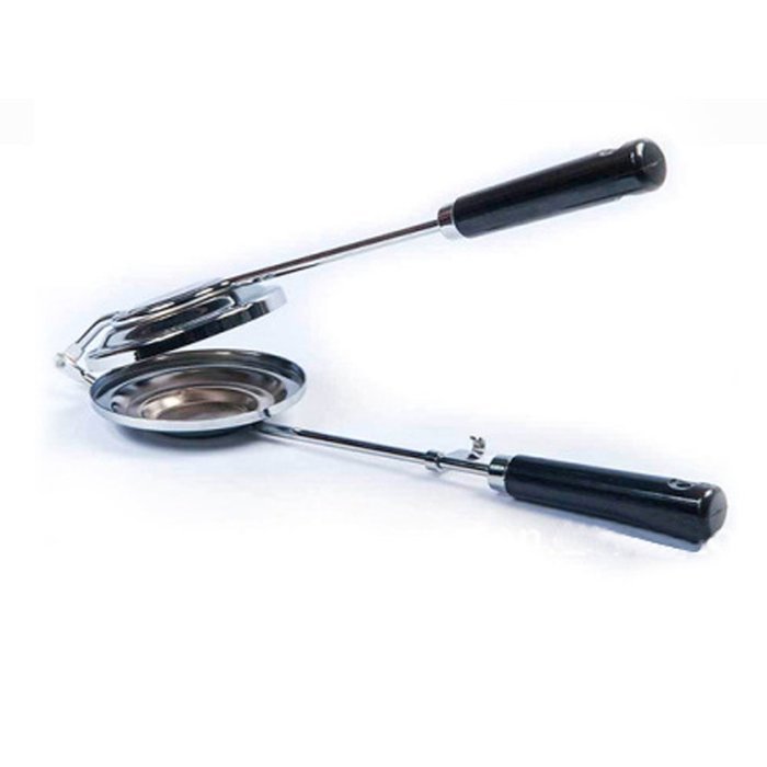Home Round Pie Iron with Steel Sandwich Cooker Tool Perfect for Party and Camp(37.5x11cm) N2