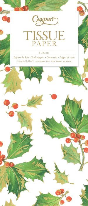 Entertaining with Caspari Decorated Pears Tissue Paper, Package of 4 Sheets N4