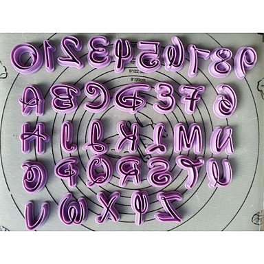 Y&XL&H Cartoon Alphabet Plastic Cookie Cutter 36 pcs N2