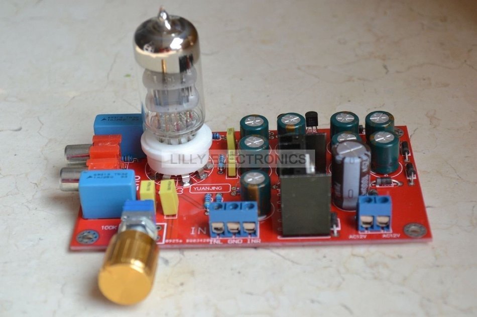 New Tube 6N3 Buffer Audio Preamplifier Pre-AMP Board 10W + AC12V Power Adapter N6