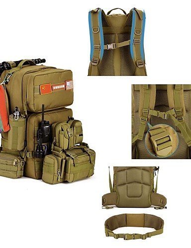 SB@50-55L Military Style Outdoor Sports Travel Bag-Backpack Coyote N2