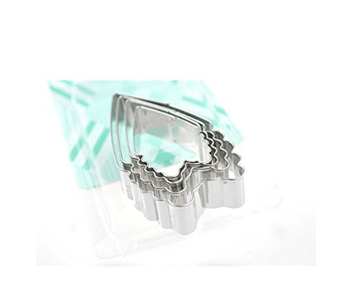 Anyana 4pcs set Peony Flower Petals Stainless Steel Cookie Cutter Cake Mould Tool Kitchen Tool Sugar Paste Baking... N4