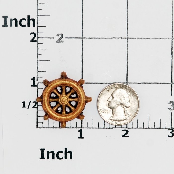 Small Captians Ship Wheel Silicone Mold Food Safe Fondant, Resin, Polymer Clay, Jewelry, Craft Mold N5