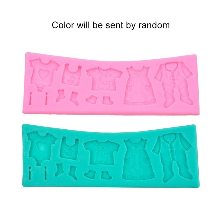 inkint Bakeware Cake Decorating Accessories Silicone Fondant Embosser Molds Bbay Clothes Sugarcraft Pastry Molds... N4