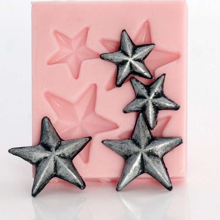 Tiny Star Silicone Mold Food Safe Fondant, Chocolate, Candy, Resin, Polymer Clay Mold, Metal Clay. Food Safe,... N4