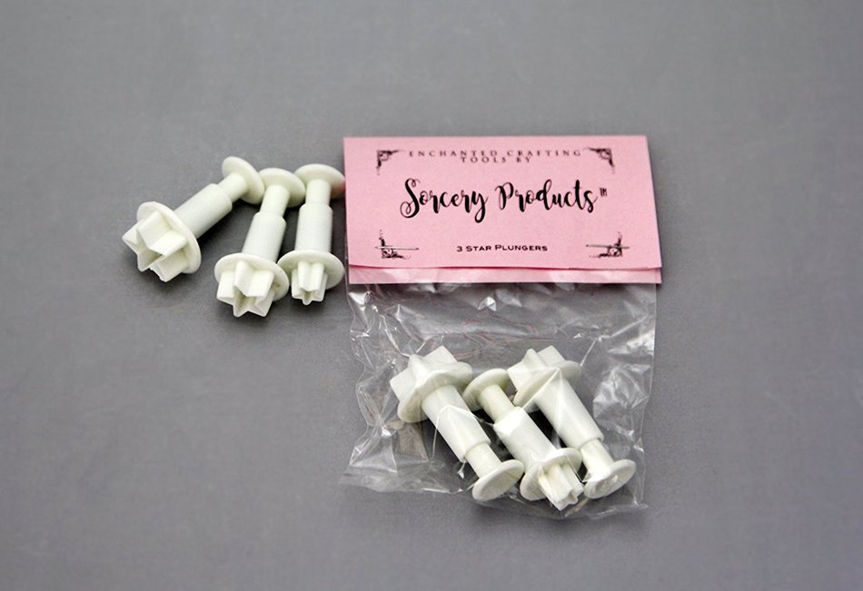 Sorcery Products Fondant Tool Set 3 STAR Plungers