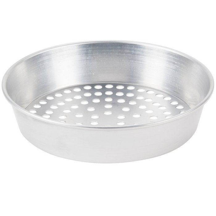American Metalcraft A90092SP 9" x 2" Super Perforated Standard Weight Aluminum Tapered / Nesting Pizza Pan N2