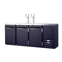 Stainless Steel, Two Beer Dispenser, 3 Kegs, 19 Cubic Feet