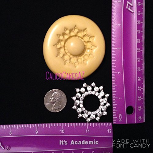 Medium Brooch Fondant Mold Chocolate Candy Gumpaste Isomalt Soap Resin Clay