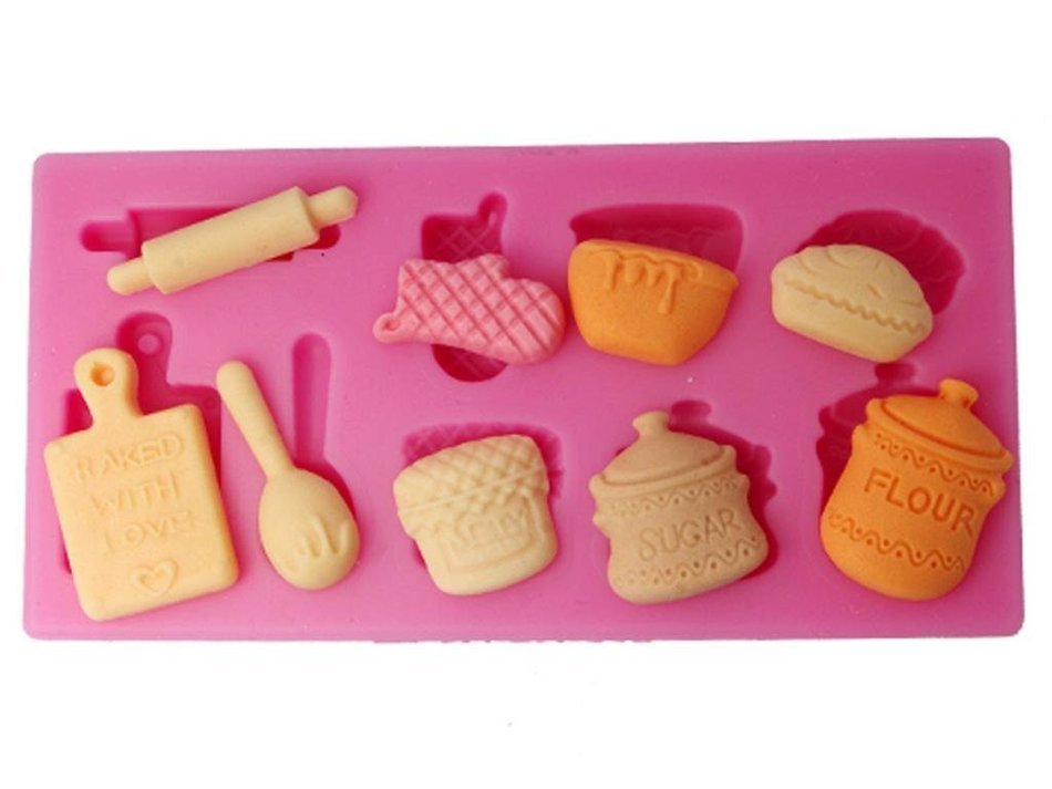 FOUR-C Silicone Mould Kitchen Utensils Cupcake Top Mould Color Pink N2