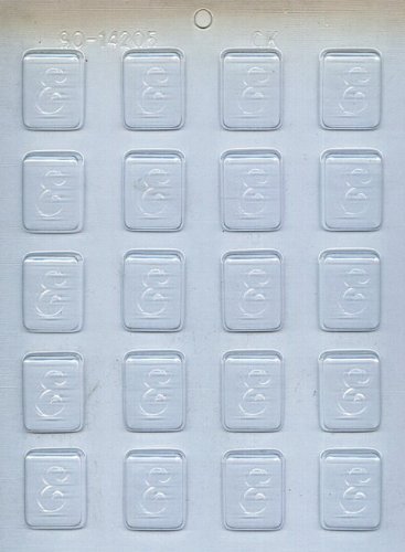 CK Products 1-1/4-Inch E-Initial Mint Chocolate Mold