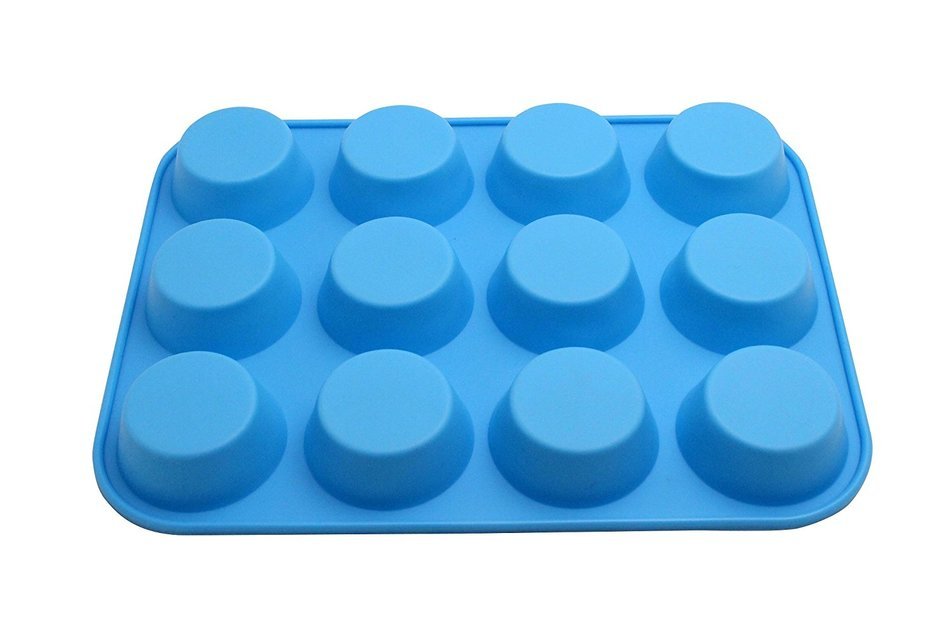 Helpa Chef Muffin Pan, Blue, 12 Cup