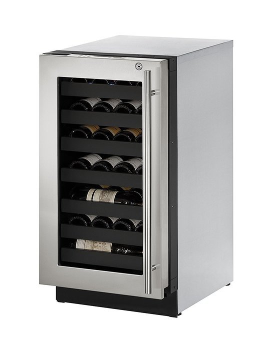 U-Line U3018WCS15A Built-in Wine Storage, 18", Stainless Steel