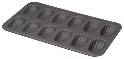 Paderno World Cuisine 12 Imprint 15.5 by 7.875 Non-Stick Madeleine Sheet