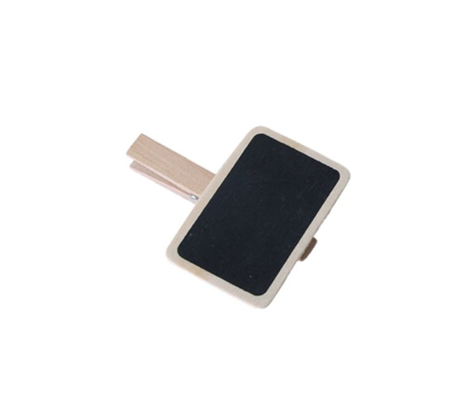niceEshop(TM) Wooden Mini Message Blackboard Note Photo Sign Board with Clips (Black) N3