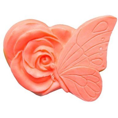 Y&XL&H Butterfly Flowers Fondant Cake Chocolate Silicone Mold Cake Decoration Tools,L9.5cmW7.5cmH4.3cm