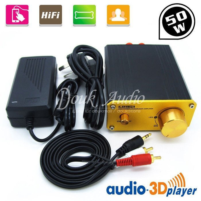 Nobsound 50W Mini Digital Power Amplifier HiFi 2.0 Channel Audio RCA 3.5mm Stereo amp New N2