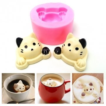 UR Bakeware 3D Silicone Cute Cat Head Shape Cake Mold Mould Decoration ...