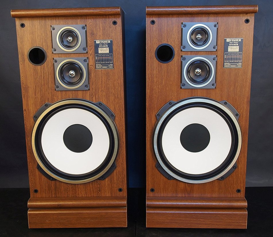 Fisher STV-667B Floor Standing Speaker Pair N6